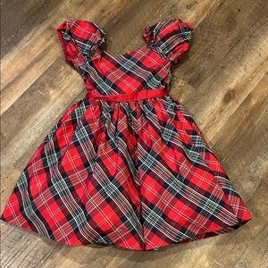 Janie and Jack Red Plaid Formal Dress